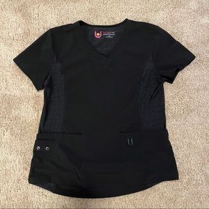 Urbane Black Women’s Scrub Top